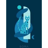 "Éjjeli macska" grafika falikép