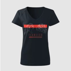 Fearless Tigris és Amazon mintás női V nyakú póló