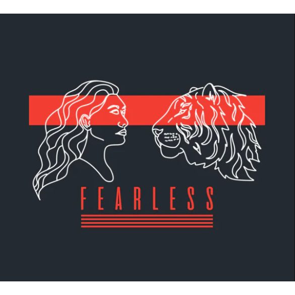 Fearless Tigris és Amazon mintás női V nyakú póló
