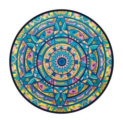   Hat levelű mandala fehér háttérrel egyedi műalkotás nyomat falikép