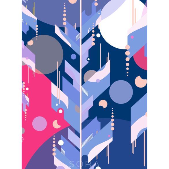 "Nyári kert éjjel" modern absztrakt egyedi grafika nyomat