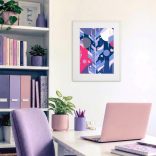 "Nyári kert éjjel" modern absztrakt egyedi grafika nyomat