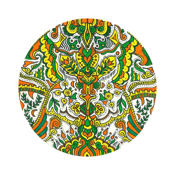 "Nyár" mandala fehér háttérrel egyedi műalkotás nyomat falikép