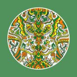 "Nyár" mandala zöld háttérrel egyedi műalkotás nyomat falikép