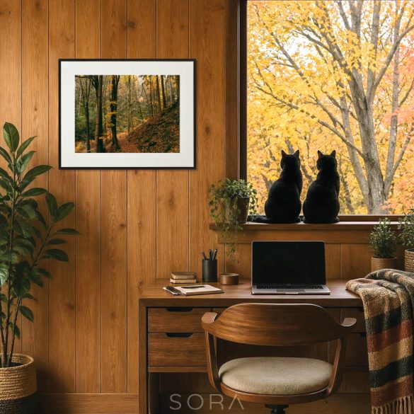 " Schwarzwald " őszi erdei fotográfia falikép