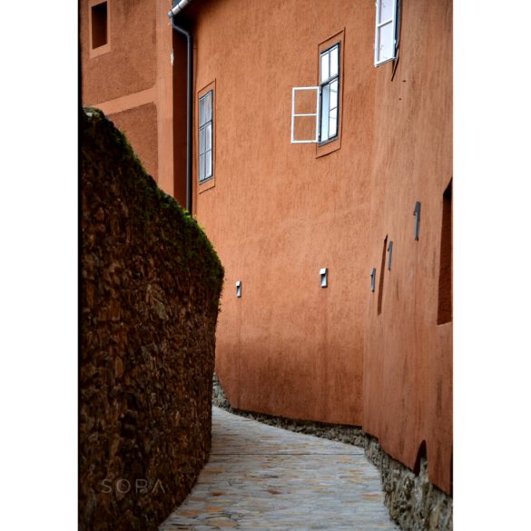 Terrakotta utca fotográfia falikép